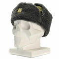 Genuino Capitán Checa CAP MILITAR HABLO DE INVIERNO USHANKA GABE GRIS GRIS CON INCUMSIÓN NUEVA
