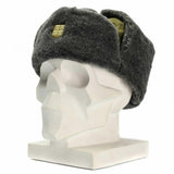 Genuino Capitán Checa CAP MILITAR HABLO DE INVIERNO USHANKA GABE GRIS GRIS CON INCUMSIÓN NUEVA