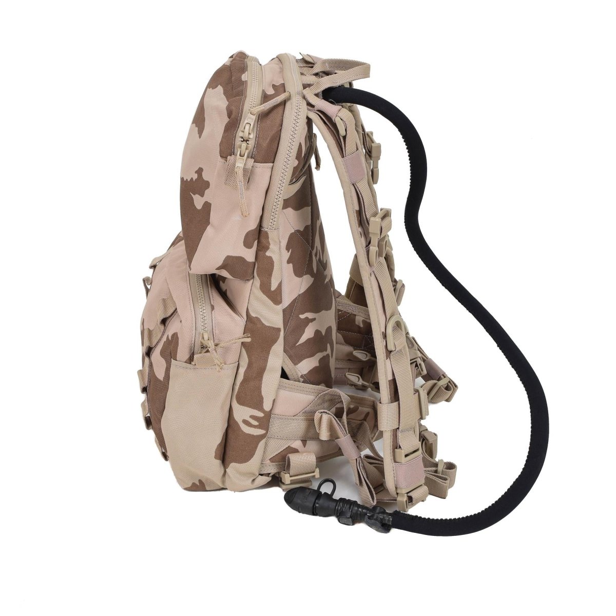 Sistema de mochila de hidratación del ejército checo genuino CZ95 Camuflaje del desierto 3 litros Nuevo
