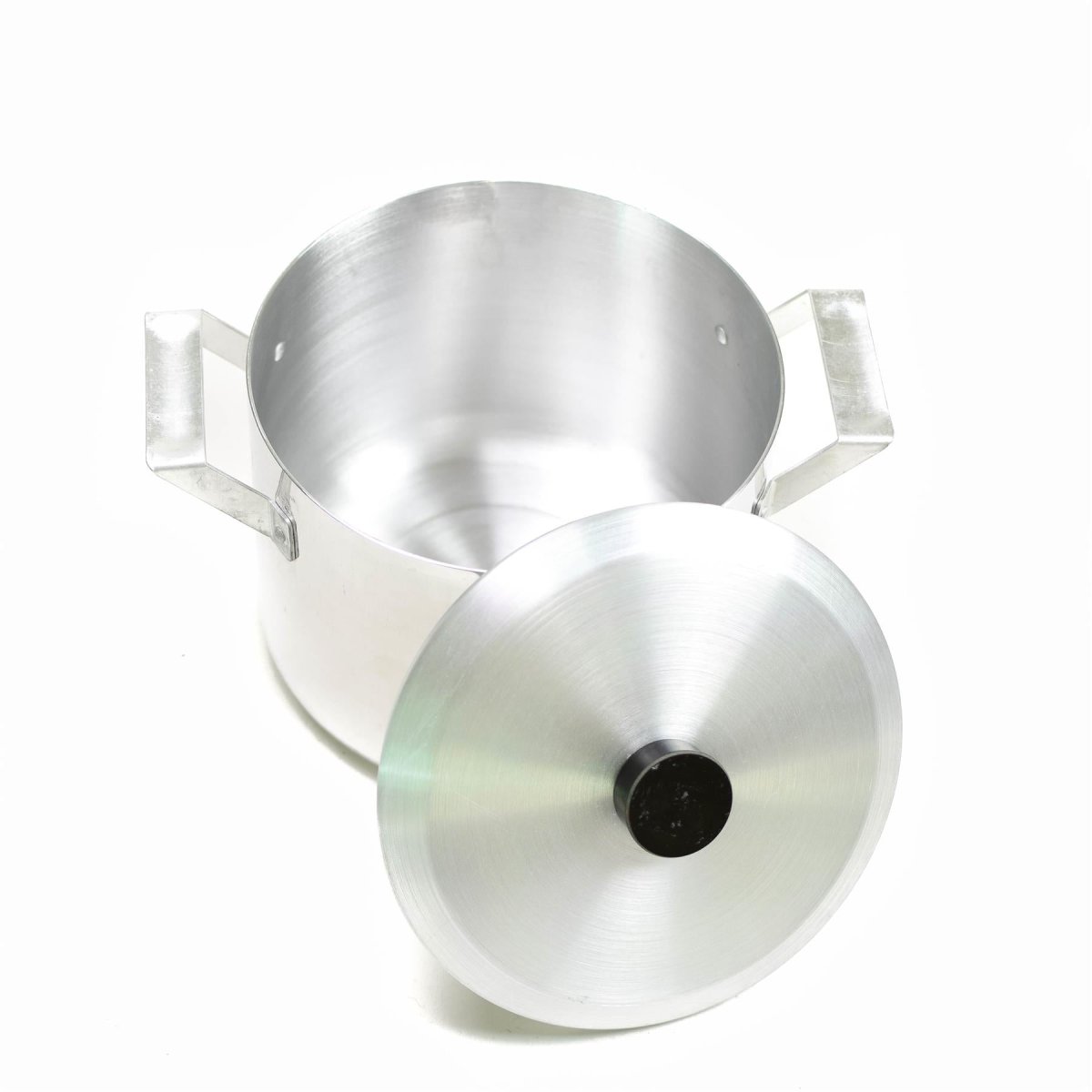 Pot de ejército checo genuino con tapa de aluminio Cocina de aluminio 0.5 galones de cocina militar