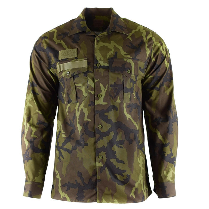 Camisa genuina del ejército checo Woodland camo vz 95 uniforme de campo excedente militar NUEVO - GoMilitar