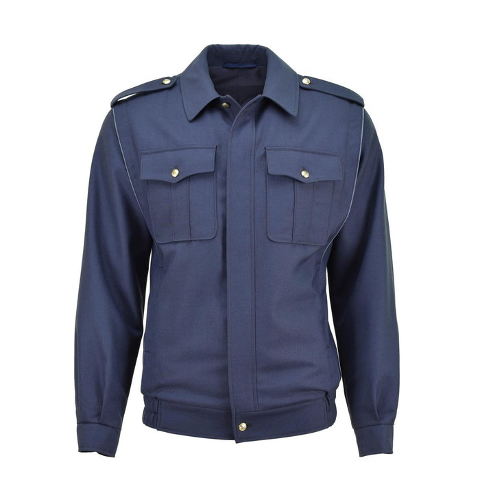 Genuina chaqueta de blusa azul militar checa con botones dorados, chaqueta informal del ejército NUEVO - GoMilitar