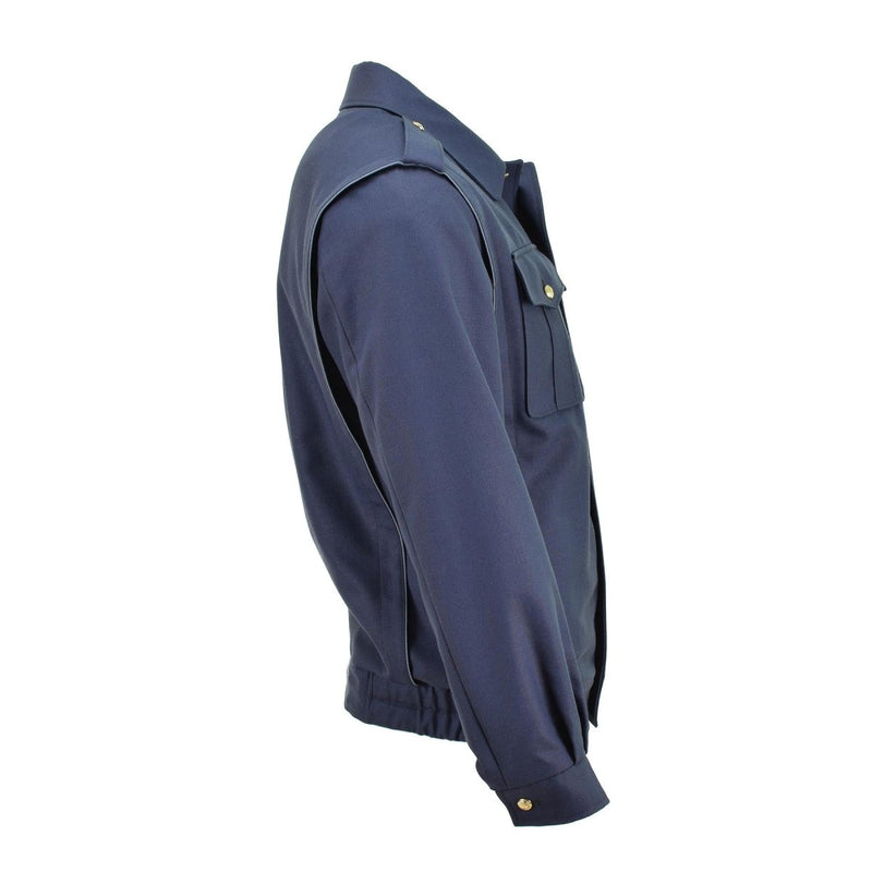 Genno de blusa azul checo checo Botones dorados Butones del ejército casual BLOUSON NUEVO