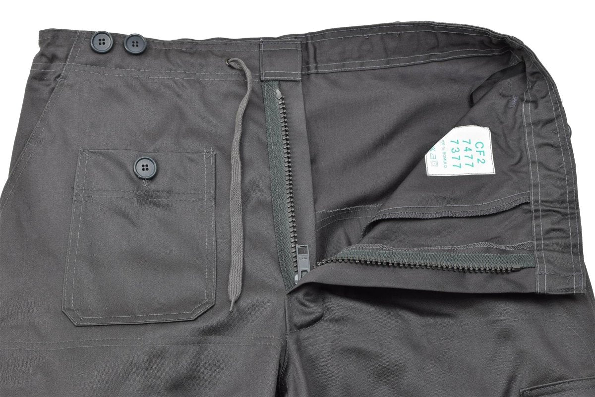 Pantalones de trabajo grises del ejército genuino Danés M71 Pantalones de cintura ajustable NUEVO NUEVO