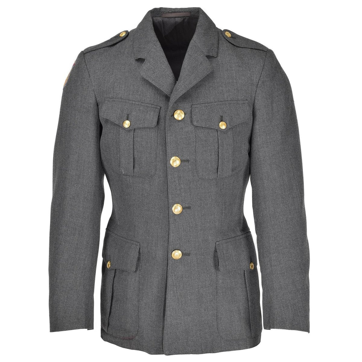 Jaqueta de uniforme de uniforme genuino ejército Grey Military Excalse UNIFORM Vestido de uniforme