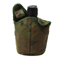 Cantina del ejército holandés genuino W Pouch y tapa de tapa de copa de acero inoxidable Alice Clips