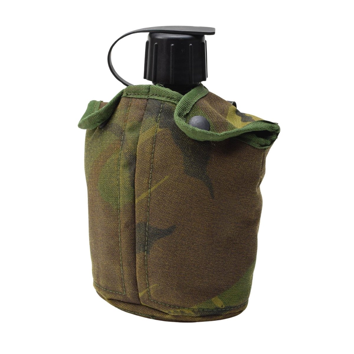 Cantina del ejército holandés genuino W Pouch y tapa de tapa de copa de acero inoxidable Alice Clips