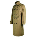 Gabla gabardina de Oficial Long Genuine Holand Holand Holch Army Coat Caki con forro nuevo