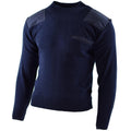 Genuino jersey del ejército holandés Jumper azul suéter militar Oficial de cuello redondo
