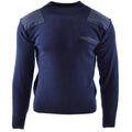 Genuino jersey del ejército holandés Jumper azul suéter militar Oficial de cuello redondo