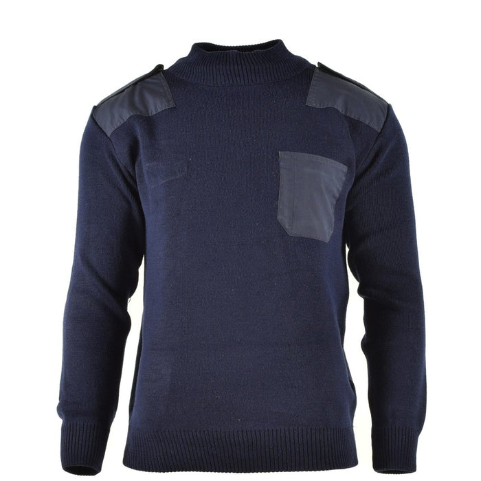 Jersey genuino del ejército holandés Jersey azul Jersey militar Oficial de cuello redondo - GoMilitar
