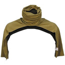 Khaki Dutch army neck tube scarf made of merino wool and cotton, military surplus, warm and versatile outdoor accessory.