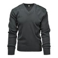Genuino Sweater del ejército holandés Comando Comando de comando jersey en V jerente oscuro verde