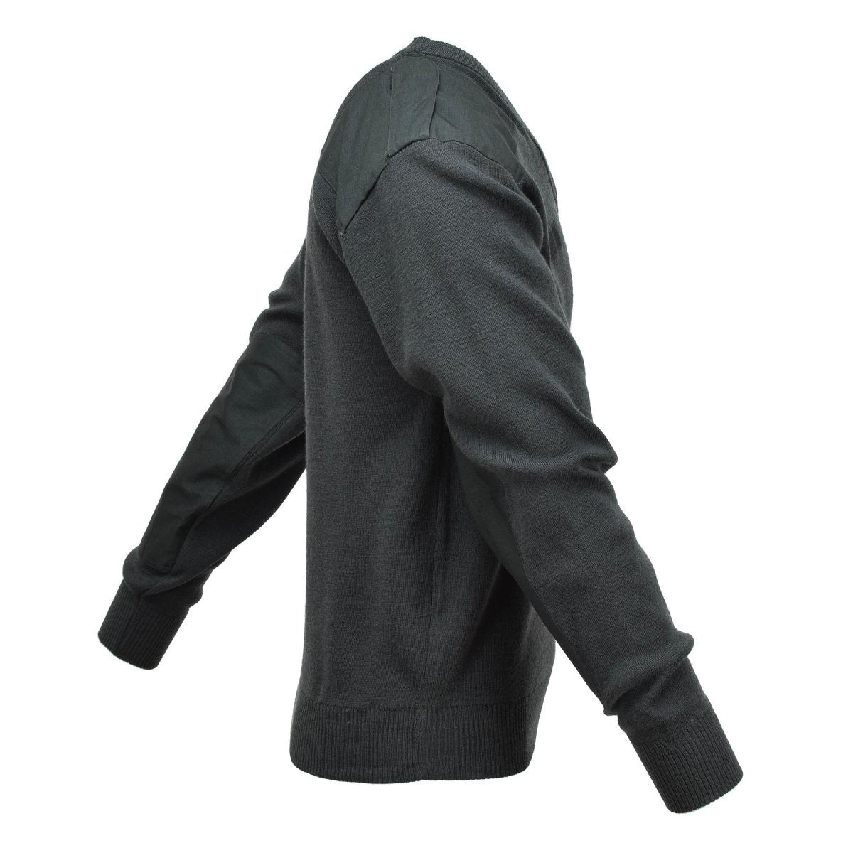 Genuino Sweater del ejército holandés Comando Comando de comando jersey en V jerente oscuro verde