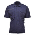 Camisas militares holandesas genuinas mangas cortas Botoned Blue Surplus