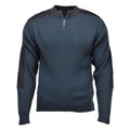 Genuino excedente militar holandés Troyer Troyer Portrover cálido trimestre zip azul suéter