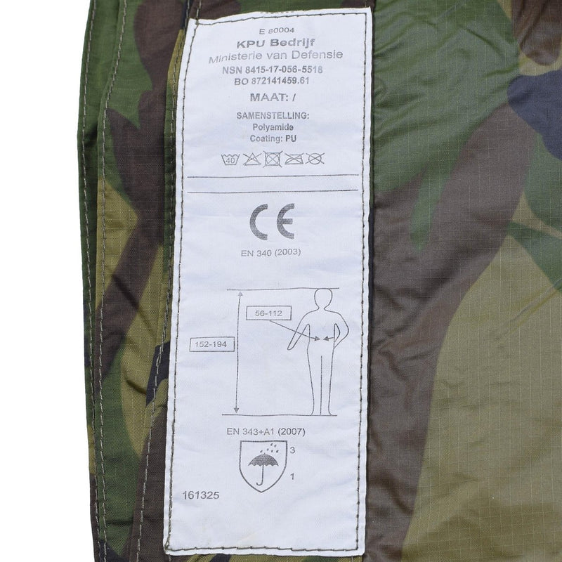 Refugio de carpa de poncho holandés genuino DPM Material de ripstop impermeable
