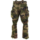 French military combat pants in CCE camouflage ripstop fabric with multiple utility pockets and reinforced knees
