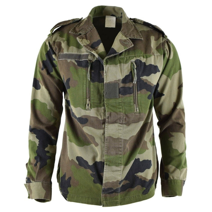 Auténtica chaqueta de combate F2 del ejército francés fatiga excedente de problema militar de camuflaje CE - GoMilitar