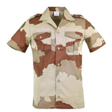 Genuina camisa del ejército francés F2 Desierto CAMO Camina Camina corta Surfir de excedente Militar NUEVO
