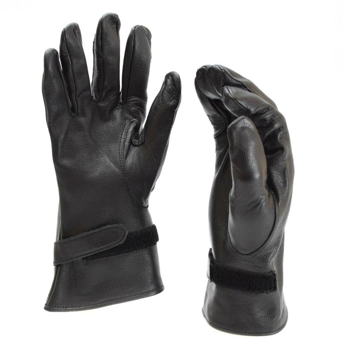 Guantes genuinos del ejército francés Cuero emitido por militares excedente de Francia negro NUEVO - GoMilitar