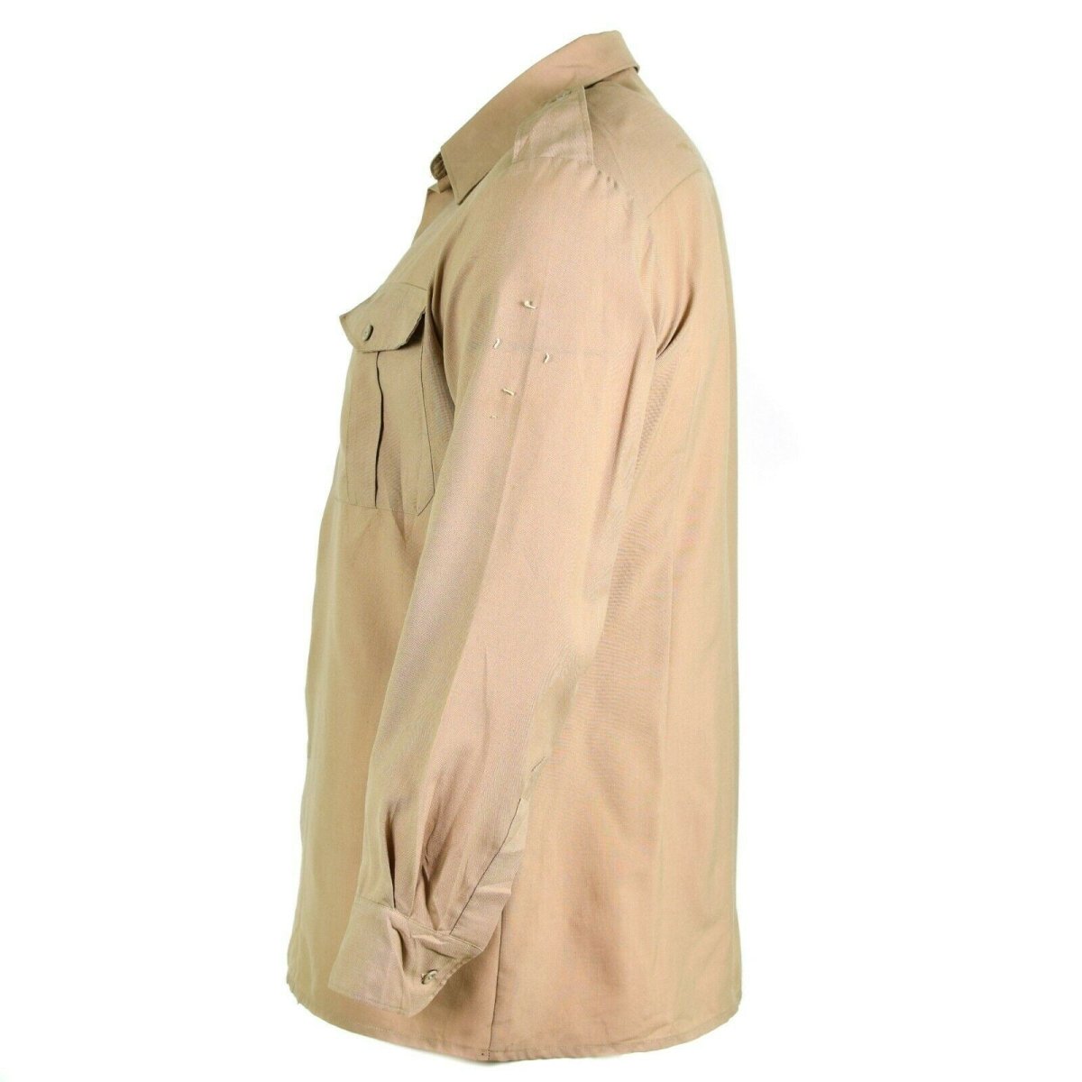 Camisa del ejército francés genuino fatiga muerta Chino caki Militar Poly Wool NUEVO