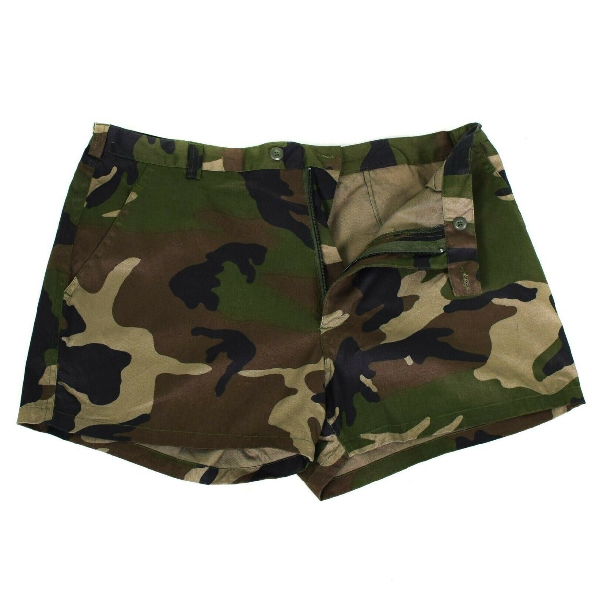 Genuinos pantalones cortos del ejército francés F1 CCE CAMO COMBAT CAMPO BERMUDA BDU NUEVO