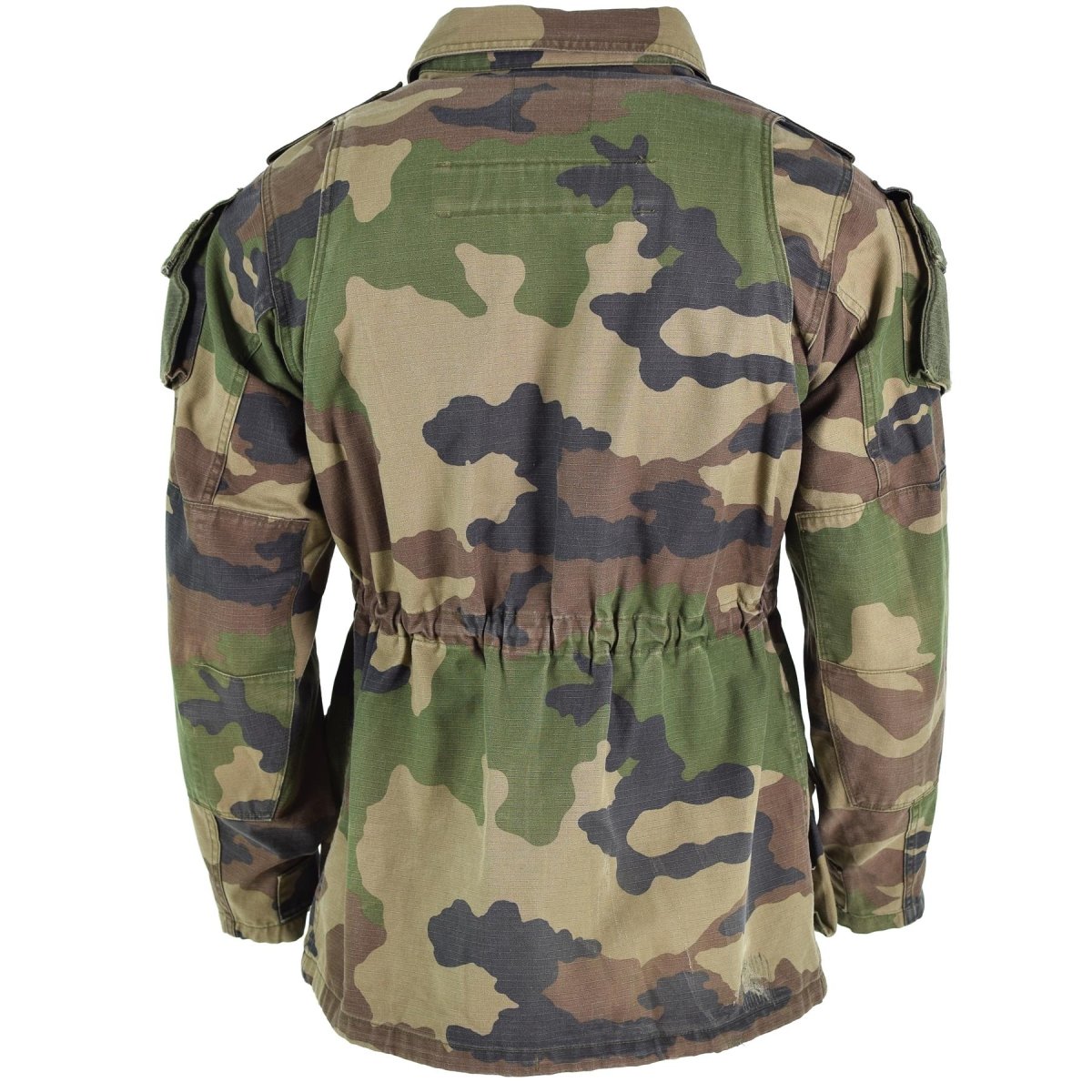Genú de la chaqueta del ejército francés CCE CAMO Combat Military Parka Sateen Felin T4
