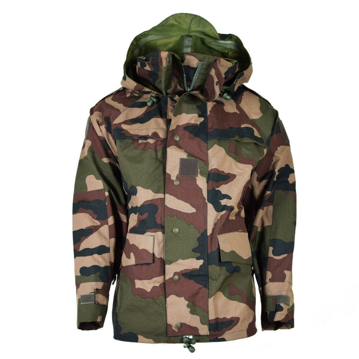Genuine French army waterproof trilaminate jacket CCE camo hooded rain parka NEW - GoMilitar