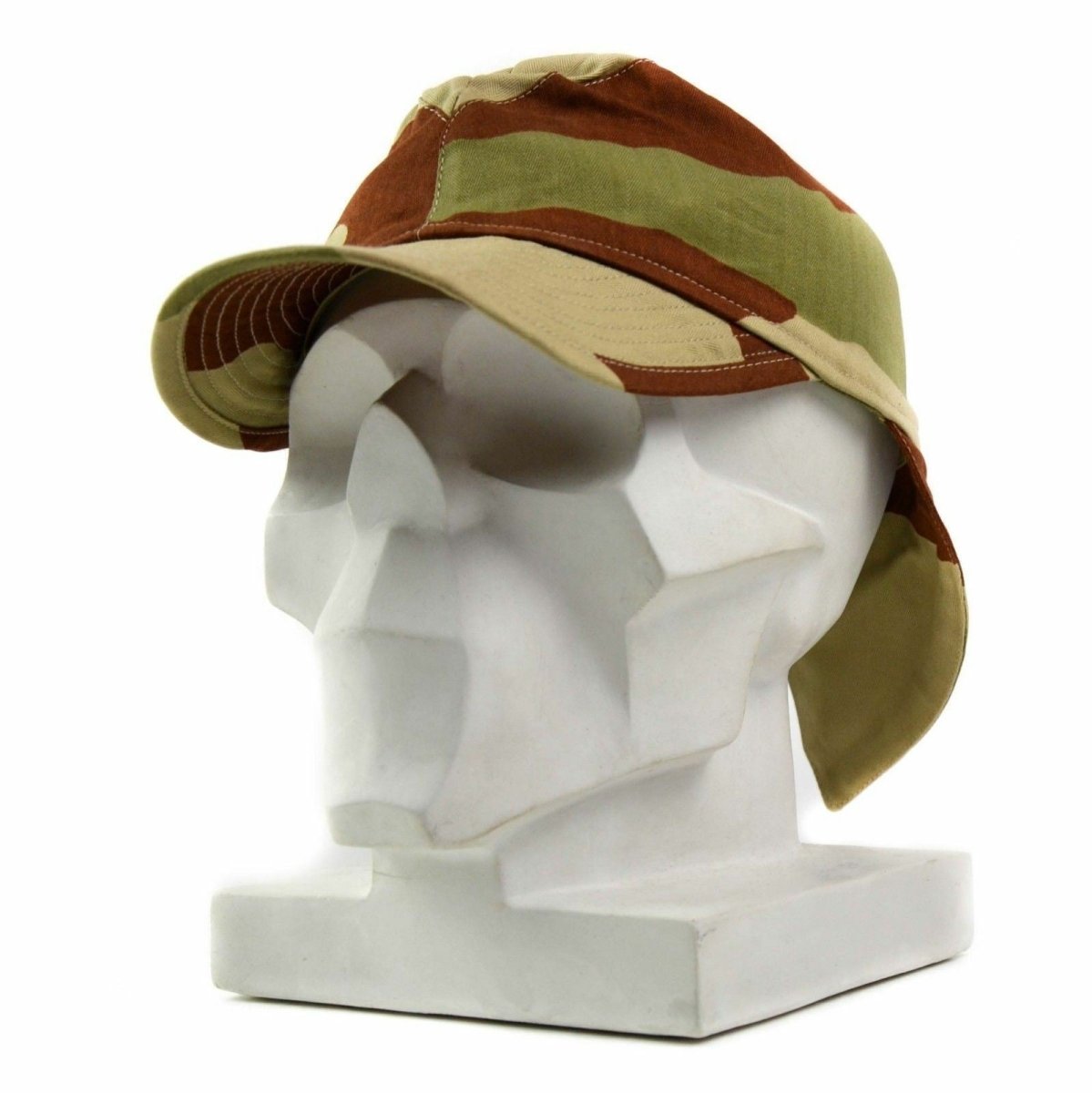 Genuino francés del ejército francés de la francia gorra tragalina sombrero de cola de tragamonera camuflaje con colgajo de cuello