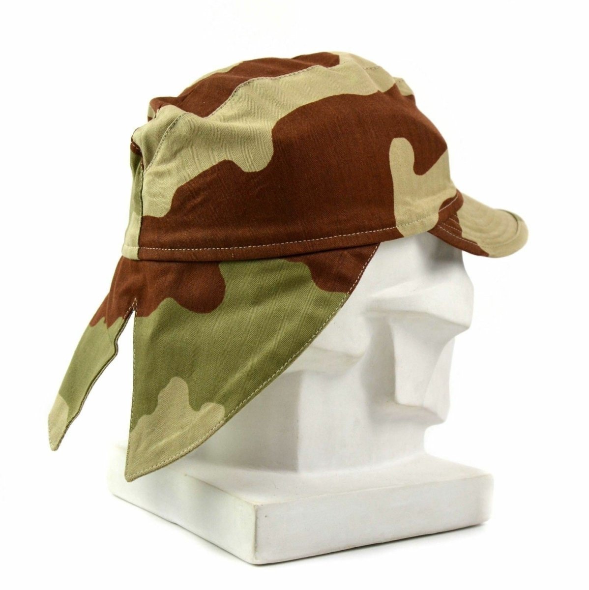 Genuino francés del ejército francés de la francia gorra tragalina sombrero de cola de tragamonera camuflaje con colgajo de cuello