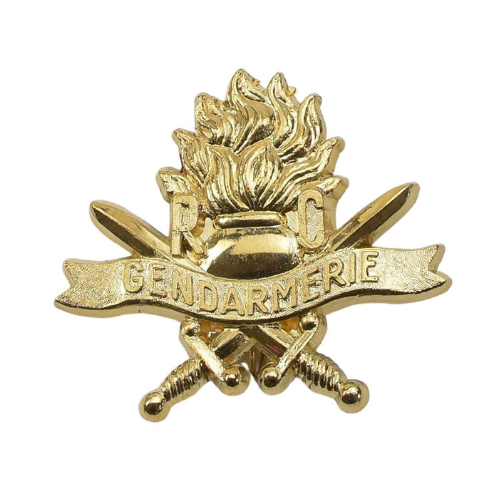 Insignia de boina militar francesa genuina Insignia de botón dorado de gendarmería NUEVO - GoMilitar