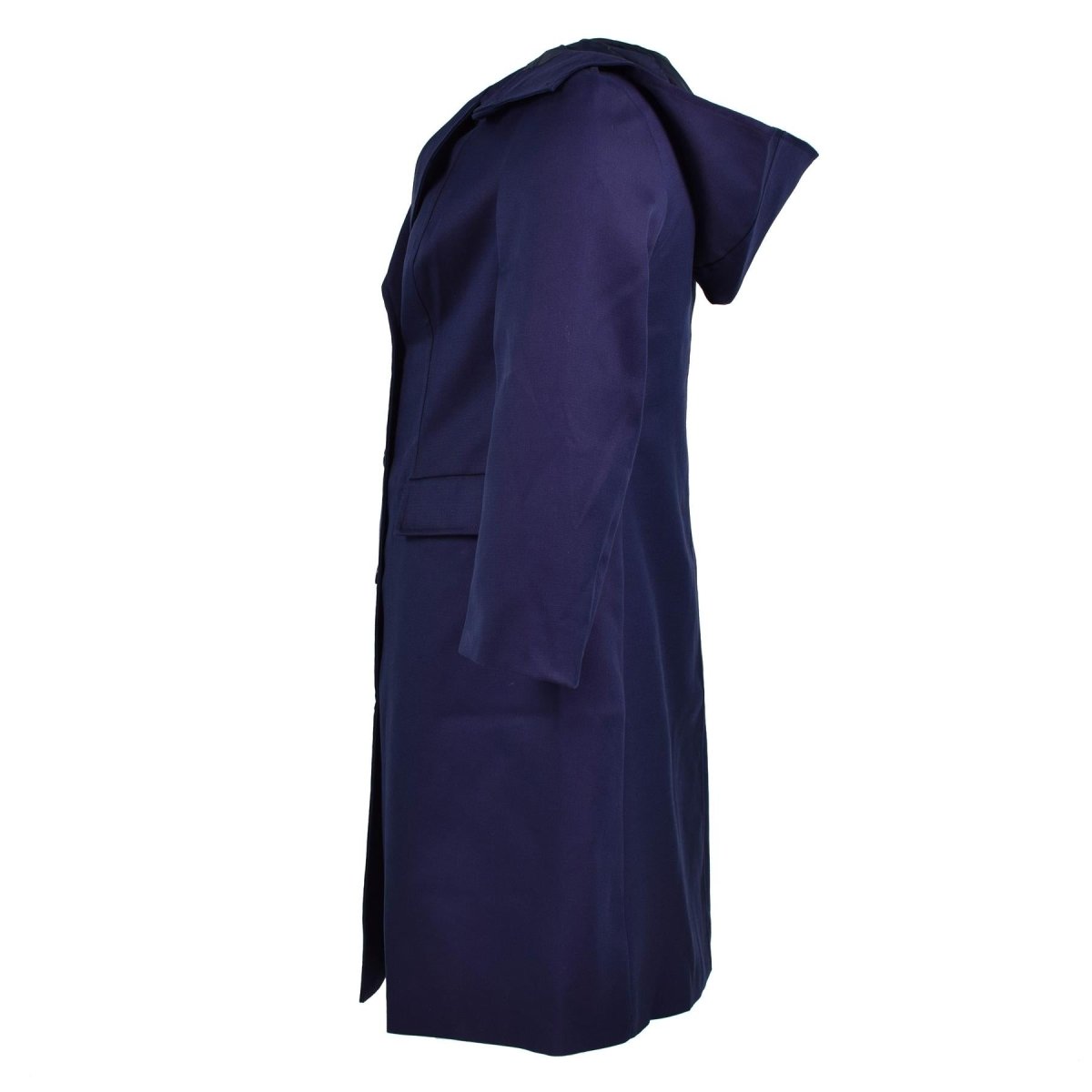 Gabla de jabón del ejército de abrigo militar francés genuino chaqueta azul oscura para mujeres