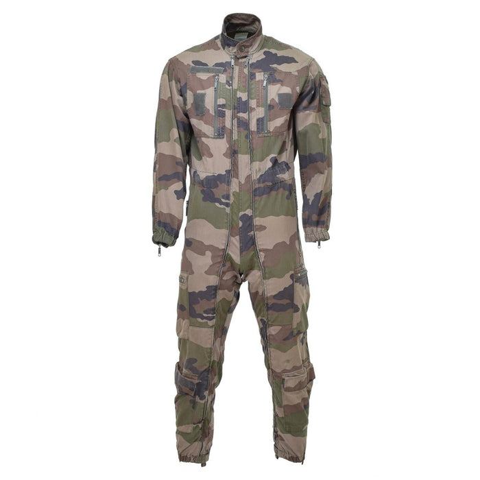 Genuino mono mecánico de camuflaje militar CCE militar francés con ajuste amplio, polialgodón duradero, rodillas y codos reforzados.