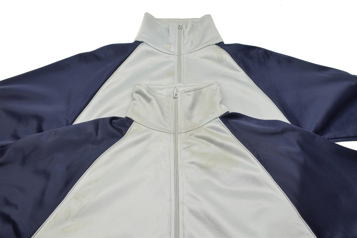 Gerenina de la escuela militar francesa sudadera chaqueta deportiva corriendo caminata gris azul