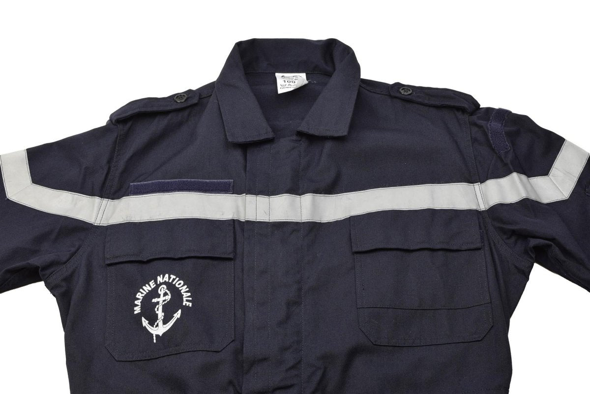 Genuino azul marino francés cubierta de marina termostable mono sólido azul oscuro nuevo