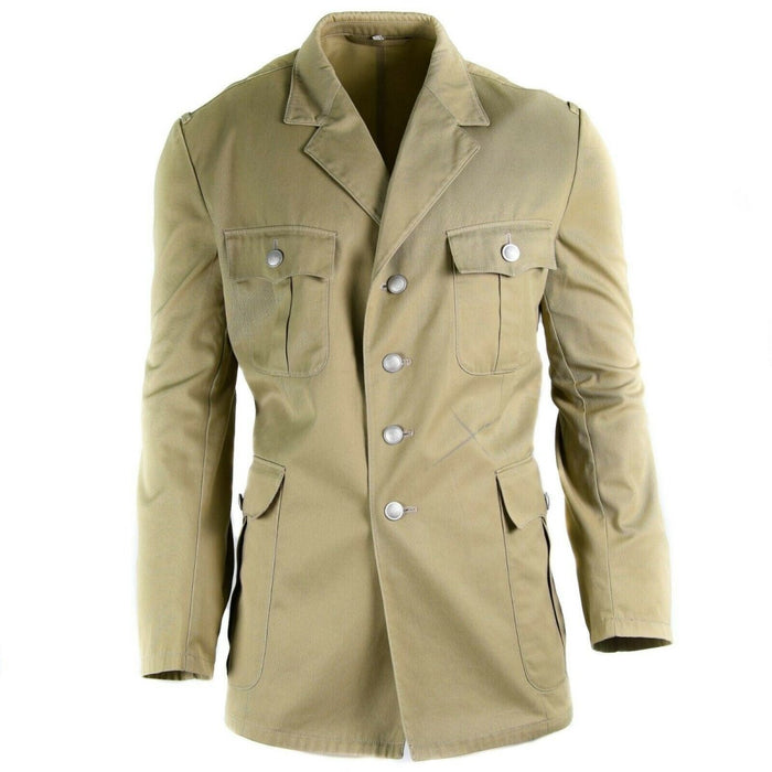 Chaqueta de vestir genuina del ejército alemán Uniforme formal del desierto tropical militar caqui - GoMilitar