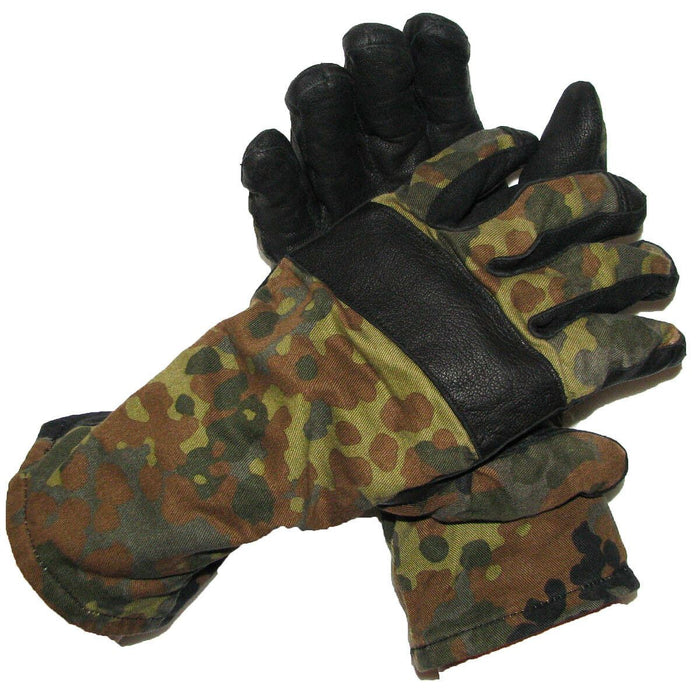 Guantes de combate de camuflaje flecktarn genuinos del ejército alemán BW edición militar para todo uso - GoMilitar