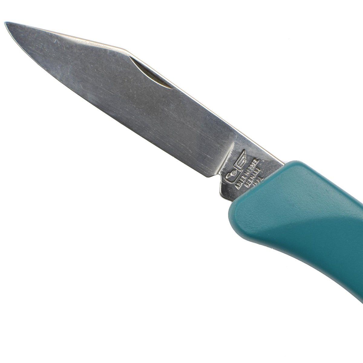 Navaja de bolsillo plegable auténtica del ejército alemán, hoja de acero inoxidable con punta de clip, NUEVA