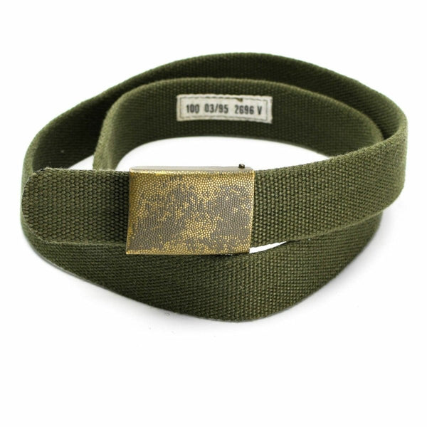 Pantalones de lienzo de cinta militar del ejército alemán genuino Pantalones Combate Problema W Hebilla