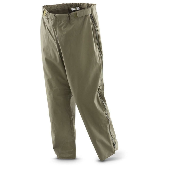Pantalones de invierno impermeables de color verde oliva del ejército alemán con cremallera lateral completa y cintura ajustable para uso en exteriores