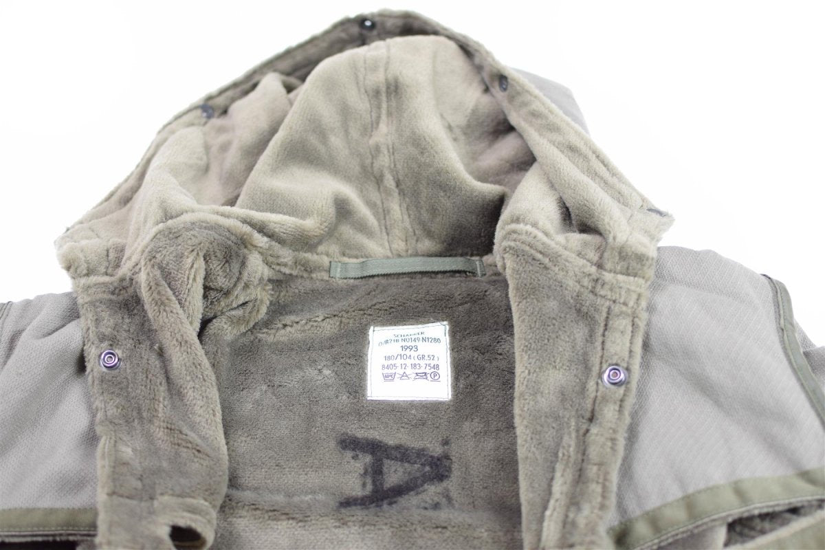 Genuino ejército alemán parka scalweplus chaqueta de abrigo largo delineador de invierno