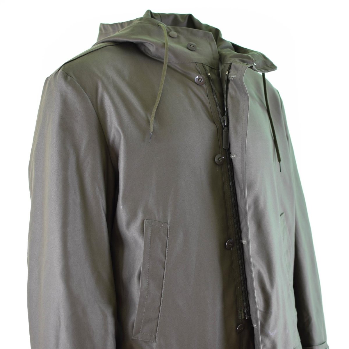 Genuino ejército alemán parka oliva excedente militar abrigo largo OD vintage nuevo
