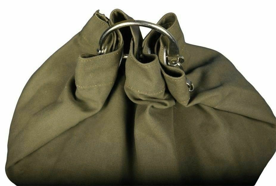 Genuino bolso de lona del ejército alemán del ejército w correas de hombro