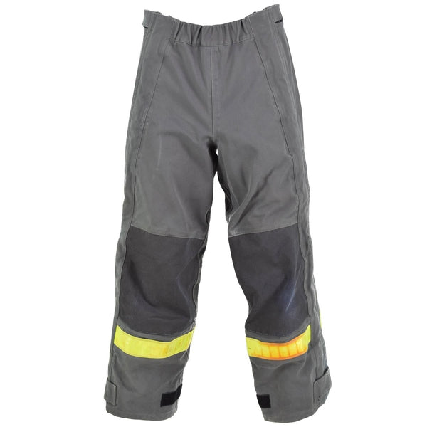 Genuine German grey protection pants heat resistant aramid bib and braces - GoMilitar