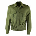 Genuino campo de ejército griego chaqueta ike gabardine lana blaze olivo militar nuevo