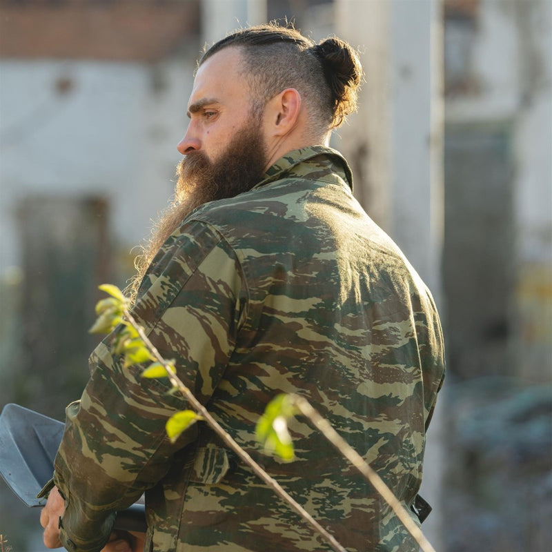 Genuine Greek military jacket durable field tactical combat dark lizard camo - GoMilitar