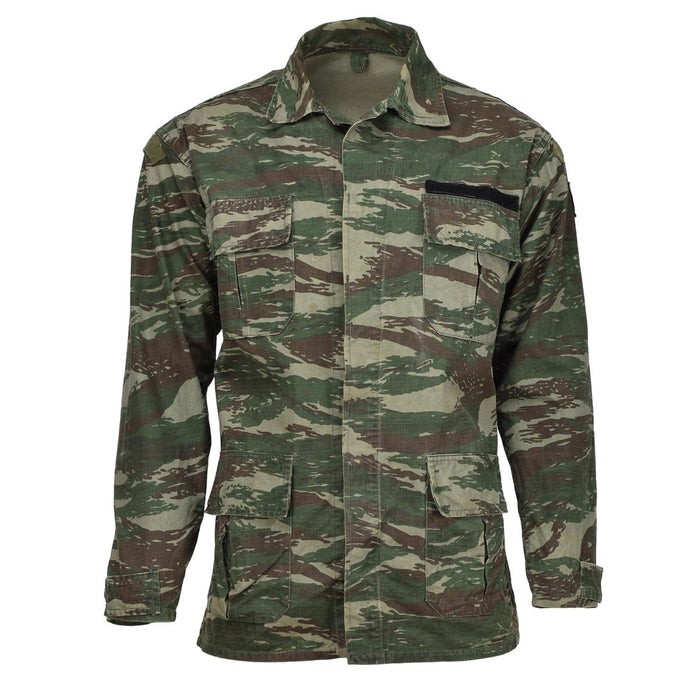 Chaqueta militar griega genuina camuflaje lagarto combate táctico de campo ripstop duradero - GoMilitar