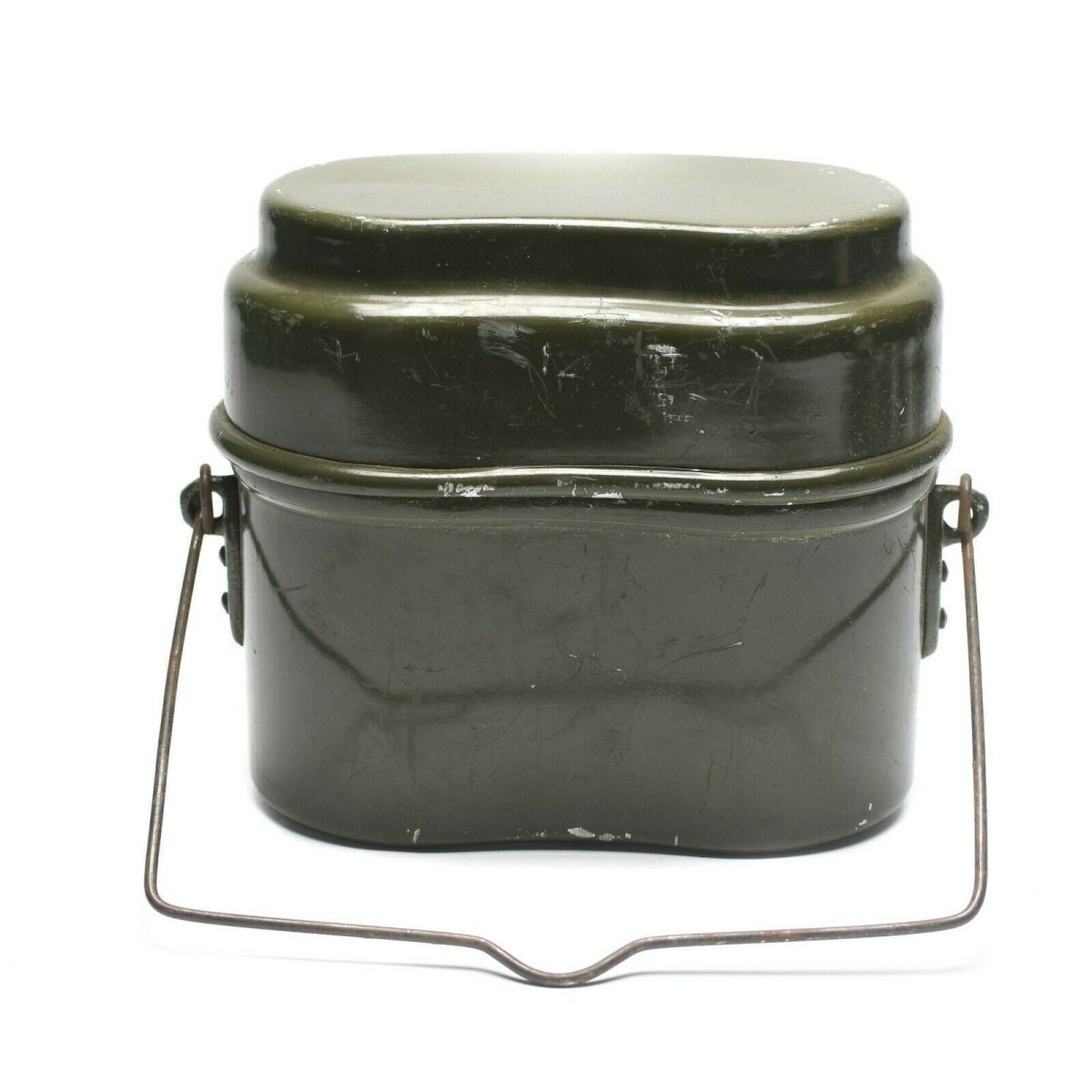Kit de desorden del ejército húngaro genuino. Pot de bolos militar de aluminio set 2pcs