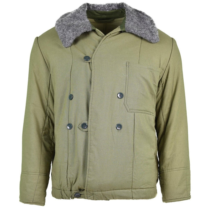 Chaqueta acolchada genuina del ejército húngaro M65 cuello de piel Parka cálida de invierno NUEVO - GoMilitar